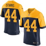 Camiseta Green Bay Packers Starks Profundo Azul y Amarillo Nike Elite NFL Hombre