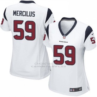 Camiseta Houston Texans Mercilus Blanco Nike Game NFL Mujer