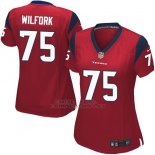 Camiseta Houston Texans Wilfork Rojo Nike Game NFL Mujer