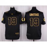 Camiseta Indianapolis Colts Unitas Negro Nike Elite Pro Line Gold NFL Hombre