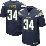 Camiseta Los Angeles Chargers Brown Profundo Azul Nike Elite NFL Hombre