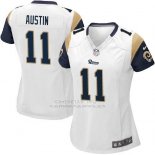 Camiseta Los Angeles Rams Austin Blanco Nike Game NFL Mujer