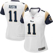 Camiseta Los Angeles Rams Austin Blanco Nike Game NFL Mujer
