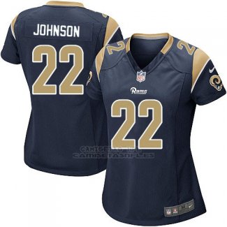 Camiseta Los Angeles Rams Johnson Negro Nike Game NFL Mujer