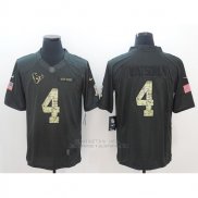 Camiseta NFL Anthracite Hombre Houston Texans 4 Watson Negro
