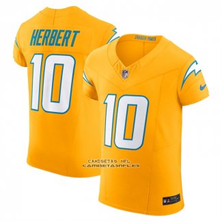 Camiseta NFL Elite Los Angeles Chargers Justin Herbert Vapor F.U.S.E. Alterno Oro