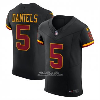 Camiseta NFL Elite Washington Commanders Jayden Daniels Alterno Vapor F.U.S.E. Negro
