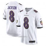 Camiseta NFL Game Baltimore Ravens Lamar Jackson 8 Blanco