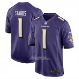 Camiseta NFL Game Baltimore Ravens Malaki Starks 2025 NFL Draft Violeta Camiseta NFL Game Baltimore Ravens Malaki Starks 2025 NFL Draft Violeta