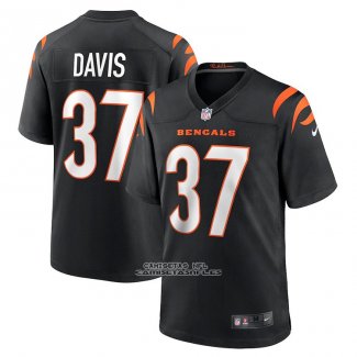 Camiseta NFL Game Cincinnati Bengals Jalen Davis Negro