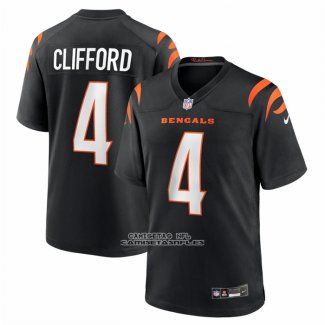Camiseta NFL Game Cincinnati Bengals Sean Clifford Negro
