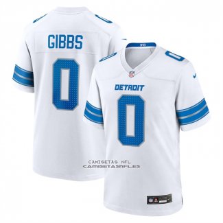 Camiseta NFL Game Detroit Lions Jahmyr Gibbs Blanco2