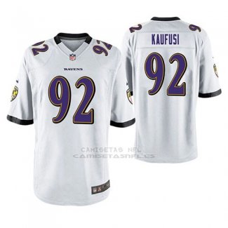 Camiseta NFL Game Hombre Baltimore Ravens Bronson Kaufusi Blanco