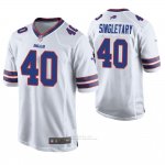 Camiseta NFL Game Hombre Buffalo Bills Devin Singletary Blanco