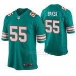 Camiseta NFL Game Hombre Dolphins Jerome Baker Throwback Verde