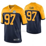 Camiseta NFL Game Hombre Green Bay Packers Kenny Clark Azul 100th Anniversary Alternate