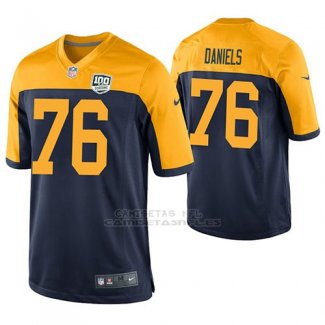 Camiseta NFL Game Hombre Green Bay Packers Mike Daniels Azul 100th Anniversary Alternate