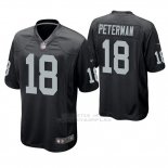 Camiseta NFL Game Hombre Oakland Raiders Nathan Peterman Negro