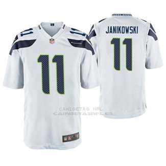 Camiseta NFL Game Hombre Seattle Seahawks Sebastian Janikowski Blanco