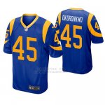 Camiseta NFL Game Hombre St Louis Rams Ogbonnia Okoronkwo Azul Amarillo
