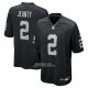 Camiseta NFL Game Las Vegas Raiders Ashton Jeanty 2025 NFL Draft First Round Pick Negro