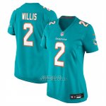 Camiseta NFL Game Mujer Miami Dolphins Malik Willis Azul