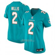 Camiseta NFL Game Mujer Miami Dolphins Malik Willis Azul