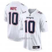 Camiseta NFL Game New England Patriots Drake Maye Blanco