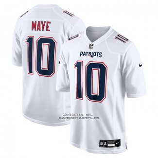 Camiseta NFL Game New England Patriots Drake Maye Blanco