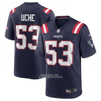 Camiseta NFL Game New England Patriots Josh Uche Azul