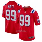 Camiseta NFL Game New England Patriots Keion White Alterno Rojo