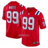 Camiseta NFL Game New England Patriots Keion White Alterno Rojo