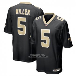 Camiseta NFL Game New Orleans Saints Kendre Miller Negro1