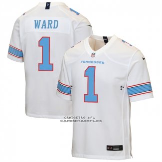 Camiseta NFL Game Nino Tennessee Titans Cameron Ward Blanco1