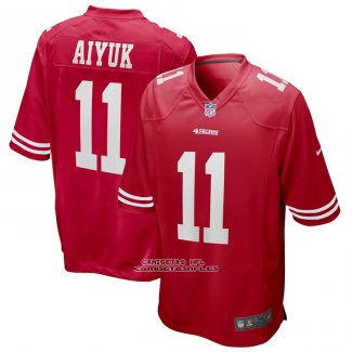 Camiseta NFL Game San Francisco 49ers Brandon Aiyuk 11 Rojo