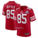 Camiseta NFL Game San Francisco 49ers George Kittle Super Bowl LVIII Patch Rojo