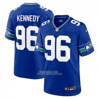 Camiseta NFL Game Seattle Seahawks Cortez Kennedy Throwback Retired Azul