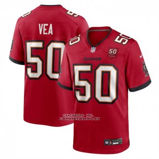 Camiseta NFL Game Tampa Bay Buccaneers Vita Vea 50th Anniversary Rojo