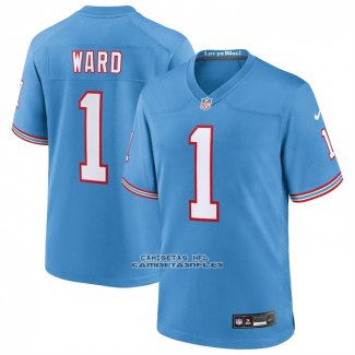 Camiseta NFL Game Tennessee Titans Cameron Ward 2025 NFL Draft First Round Pick Alterno Segunda Azul