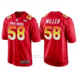 Camiseta NFL Hombre Denver Broncos 58 Von Miller Rojo AFC 2018 Pro Bowl