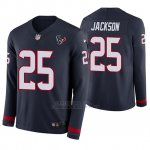 Camiseta NFL Hombre Houston Texans Kareem Jackson Azul Therma Manga Larga