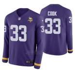 Camiseta NFL Hombre Minnesota Vikings Dalvin Cook Violeta Therma Manga Larga