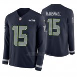 Camiseta NFL Hombre Seattle Seahawks Brandon Marshall Azul Therma Manga Larga