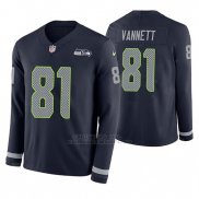 Camiseta NFL Hombre Seattle Seahawks Nick Vannett Azul Therma Manga Larga