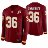 Camiseta NFL Hombre Washington Commanders Dj Swearinger Burgundy Therma Manga Larga