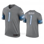 Camiseta NFL Legend Detroit Lions Jeff Okudah Gris Color Rush