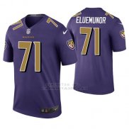 Camiseta NFL Legend Hombre Baltimore Ravens Jermaine Eluemunor Violeta Color Rush