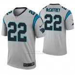Camiseta NFL Legend Hombre Carolina Panthers 22 Christian Mccaffrey Inverted Gris