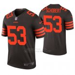 Camiseta NFL Legend Hombre Cleveland Browns Joe Schobert Marron Color Rush