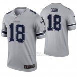 Camiseta NFL Legend Hombre Dallas Cowboys 18 Randall Cobb Inverted Gris